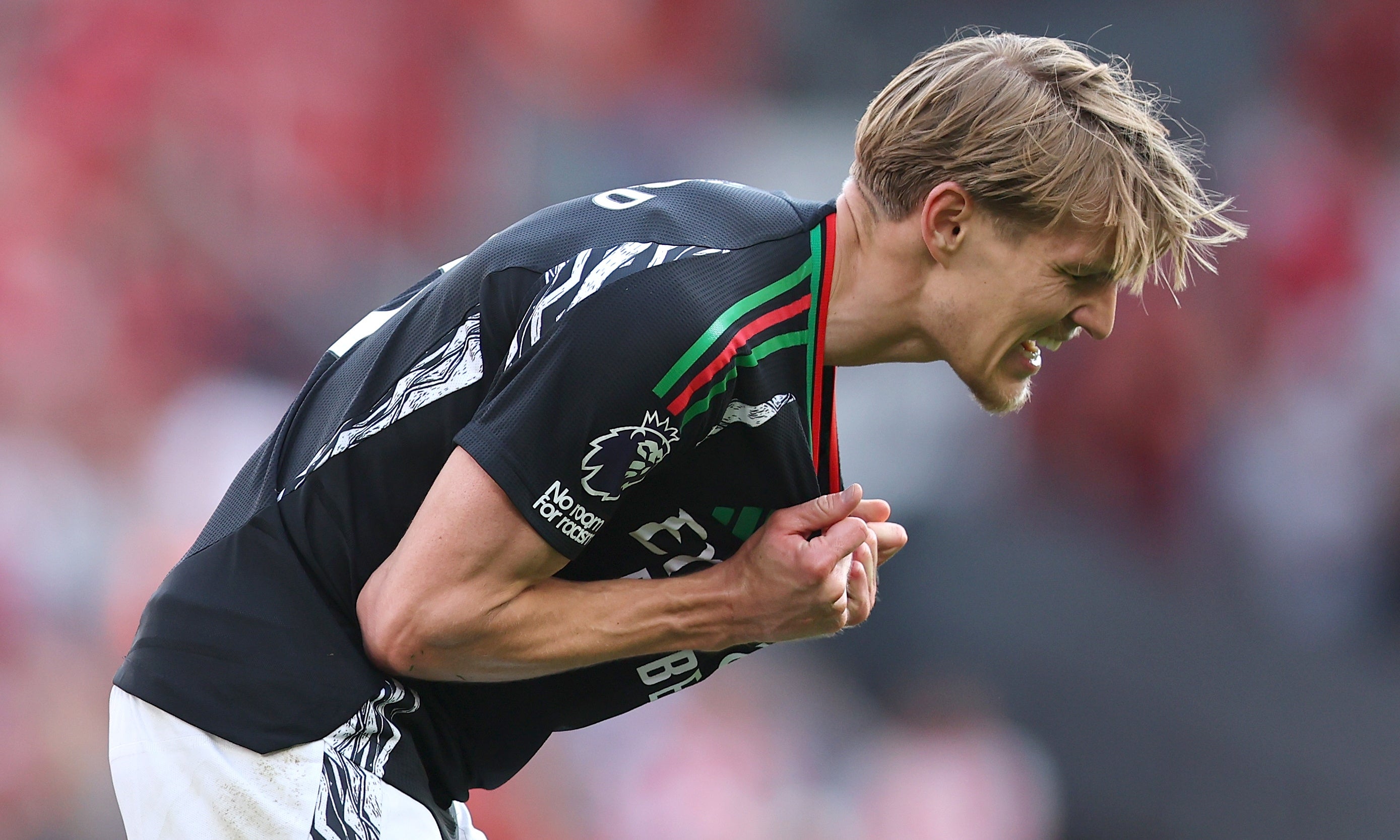 Martin Odegaard missed a late chance
