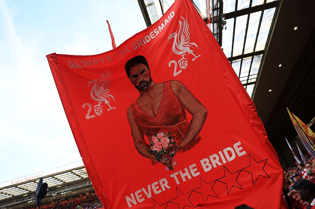Liverpool fans reminded Arteta of their status as champions at Anfield