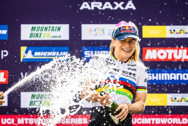 <p>World champion Evie Richards began her season with two straight wins in Brazil</p>