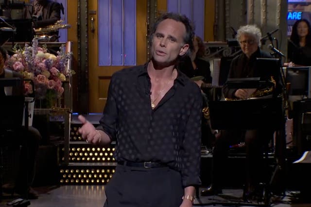<p>Walton Goggins hosting Saturday Night Live on May 10, 2025</p>