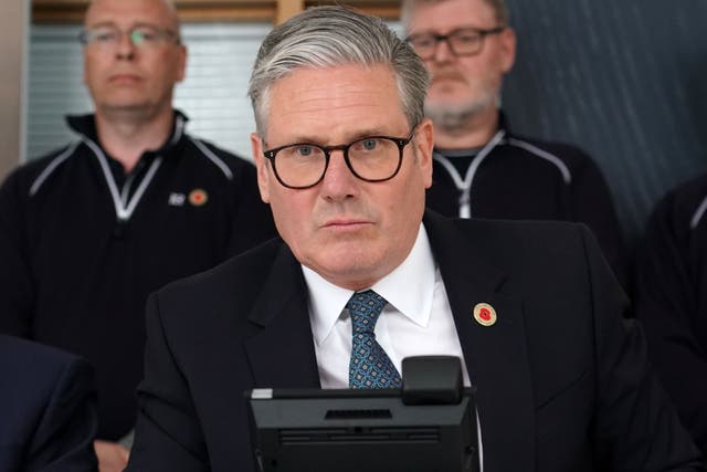 Prime Minister Sir Keir Starmer speaks on the phone to US President Donald Trump during a visit to the West Midlands (PA)