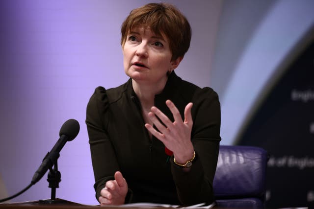 Bank of England Deputy Governor for Monetary Policy Clare Lombardelli (Henry Nicholls/PA)