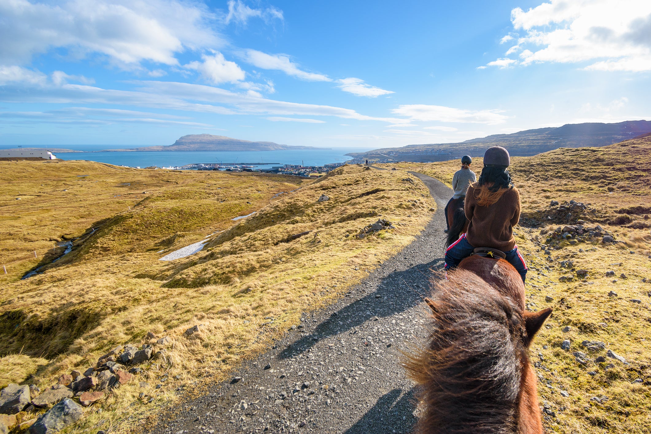 Fjallaross on Streymoy island offers bareback horse rides
