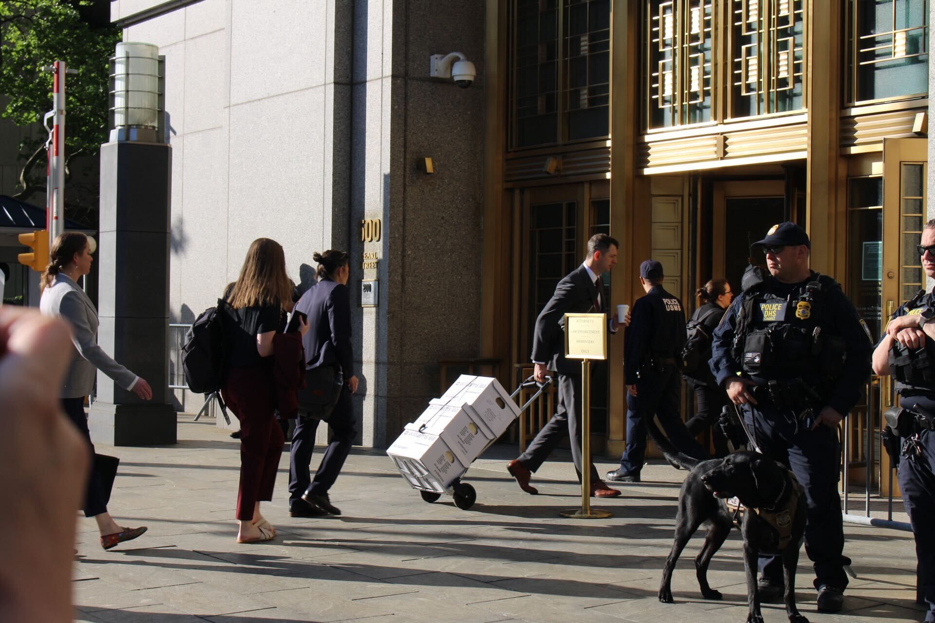 Prosecutors and spectators began entering the courthouse around 8 a.m. Monday.