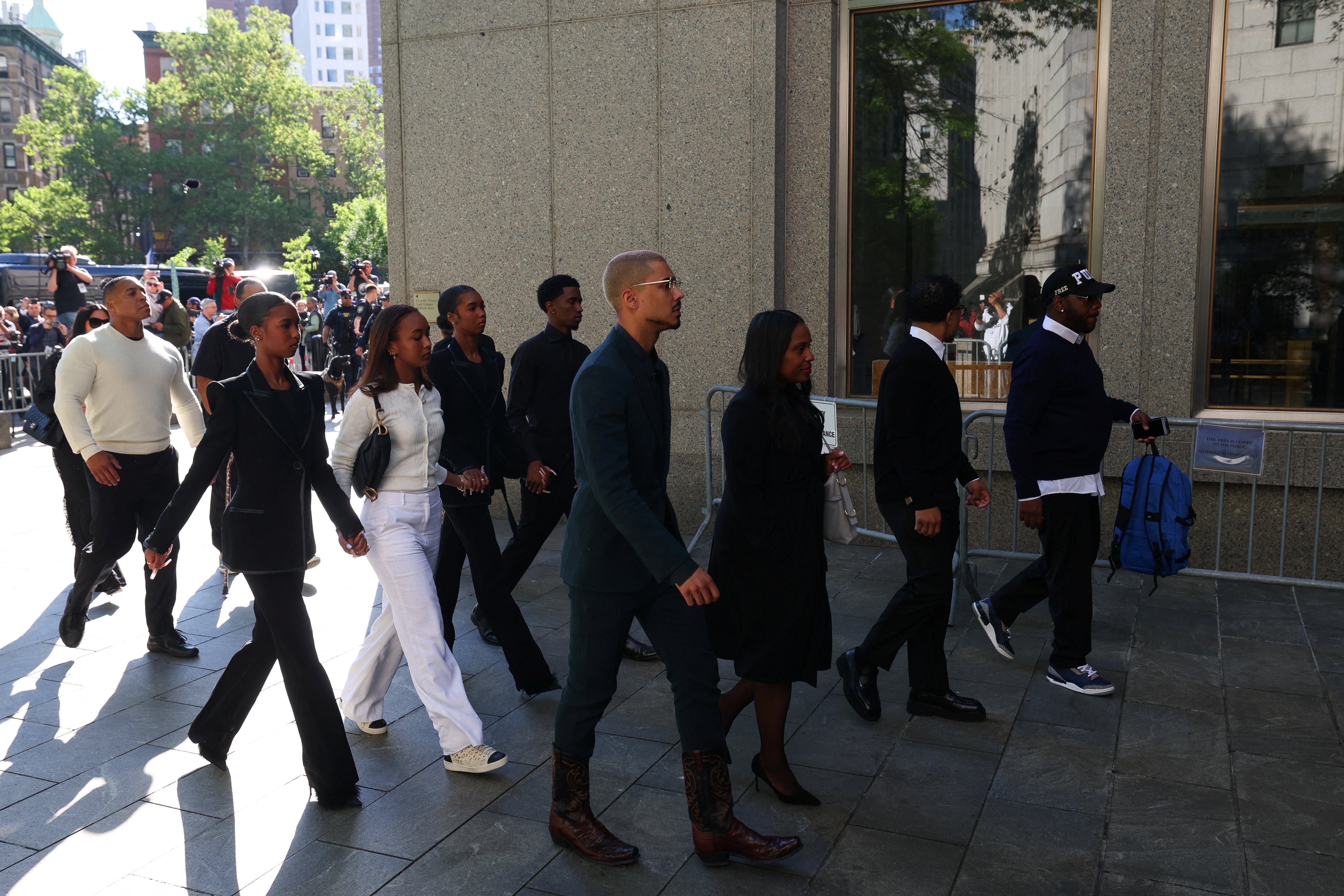 Diddy’s family, including his seven children, were seen entering the courthouse early Monday morning.