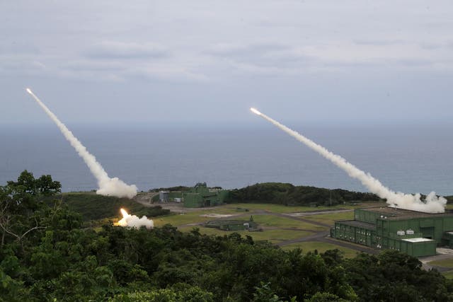 Taiwan Small Rockets Taiwan test fires US supplied rocket for the first time amid tension ...