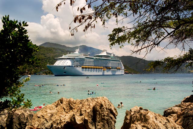 <p>Cruise ship anchored at Labadee</p>