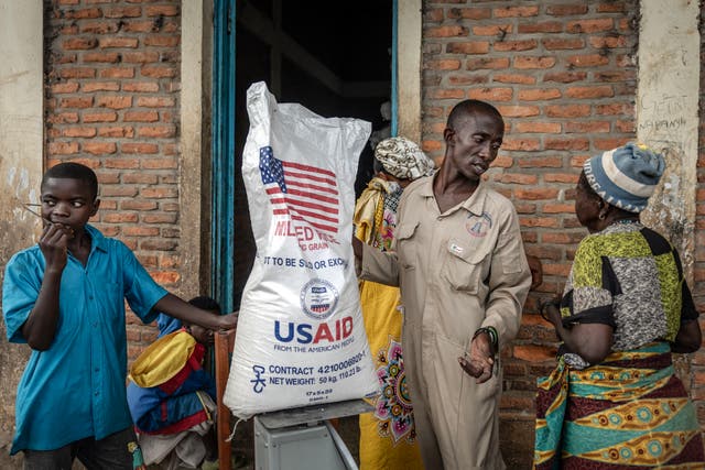 <p>Aid from the United States Agency for International Development to be handed to refugees from the Democratic Republic of Congo</p>