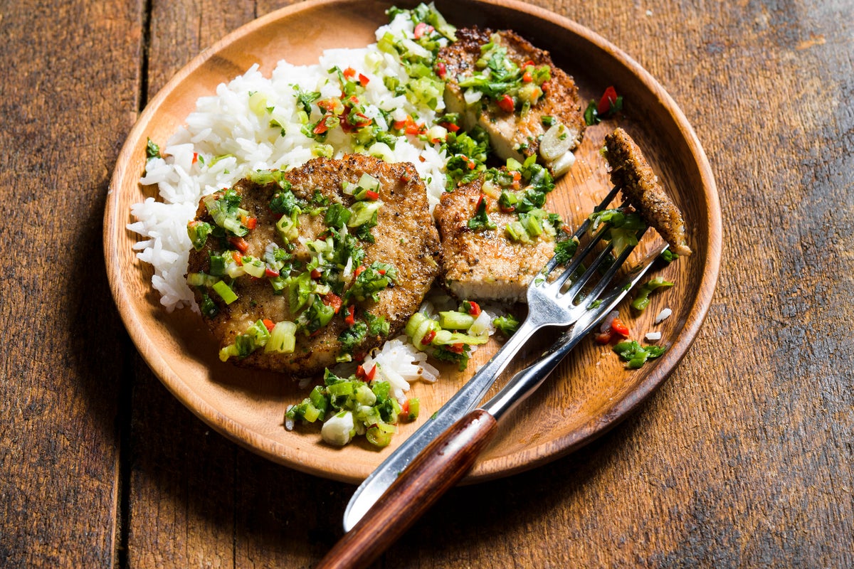 Give salt-and-pepper pork chops a crunchy coating without the deep frying