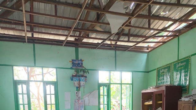 An airstrike in central Myanmar kills up to 22 people at a bombed school, reports say | The Independent