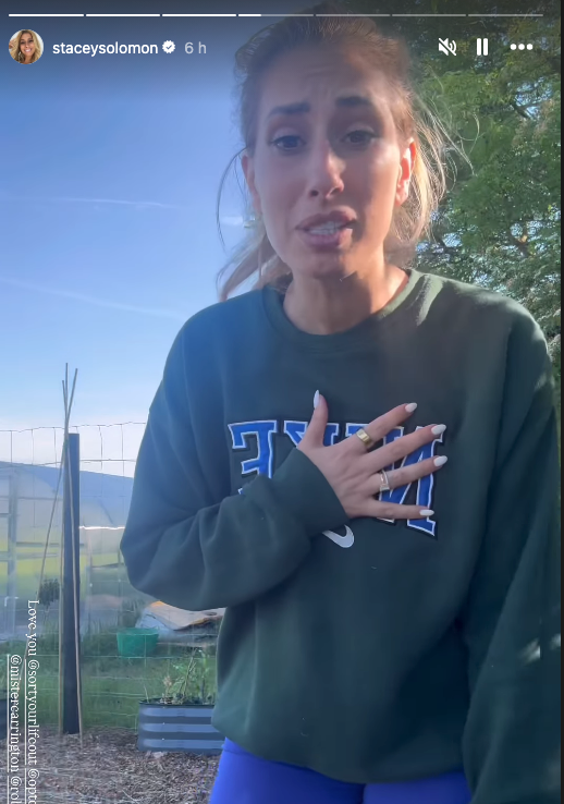 Stacey Solomon told fans that she was ‘gutted’ after she lost out on two prizes at the TV baftas