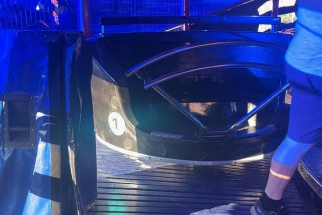 A fairground company has said it is ‘truly sorry’ after a waltzer car broke off its track and crashed with three children inside (Kevin McNulty/PA)