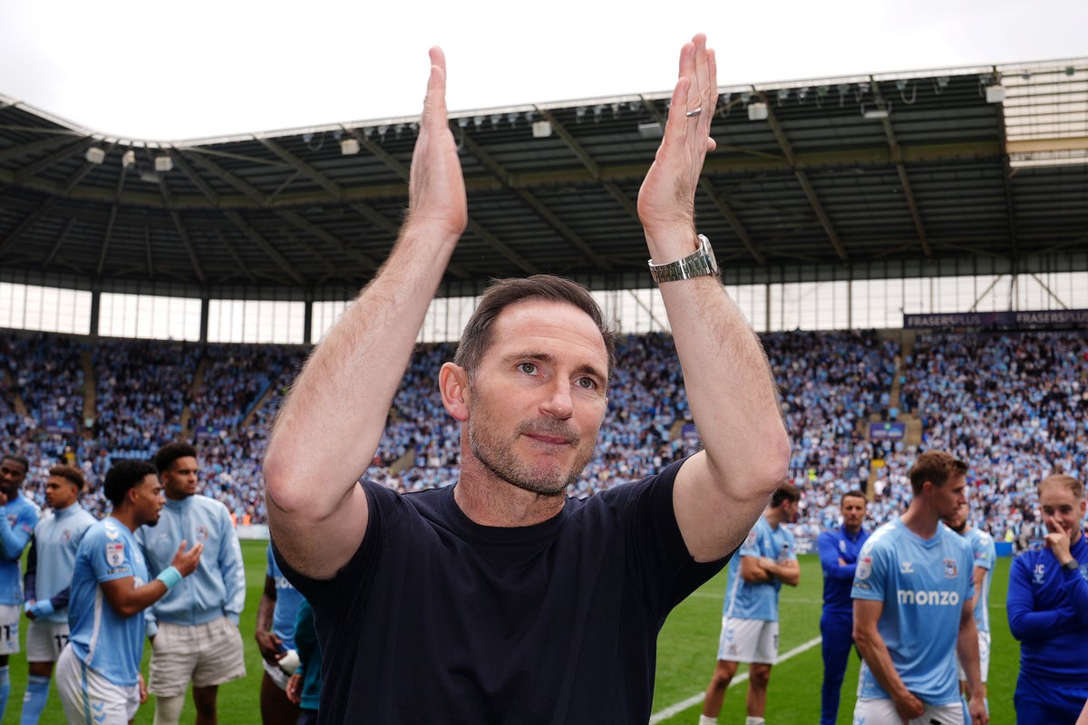Frank Lampard’s three-word message to Coventry players before Championship play-off second leg