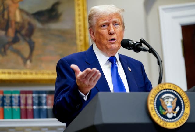 <p>Donald Trump claimed that reporters were refusing to write about a supposed ‘genocide’ in South Africa</p>