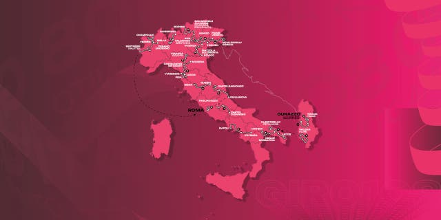<p>The 2025 Giro d'Italia route</p>