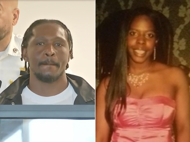 <p>Heinsky Anacreon, 38, (left) has been indicted for murder in the 2009 shooting death of Charline Rosemond (right)</p>