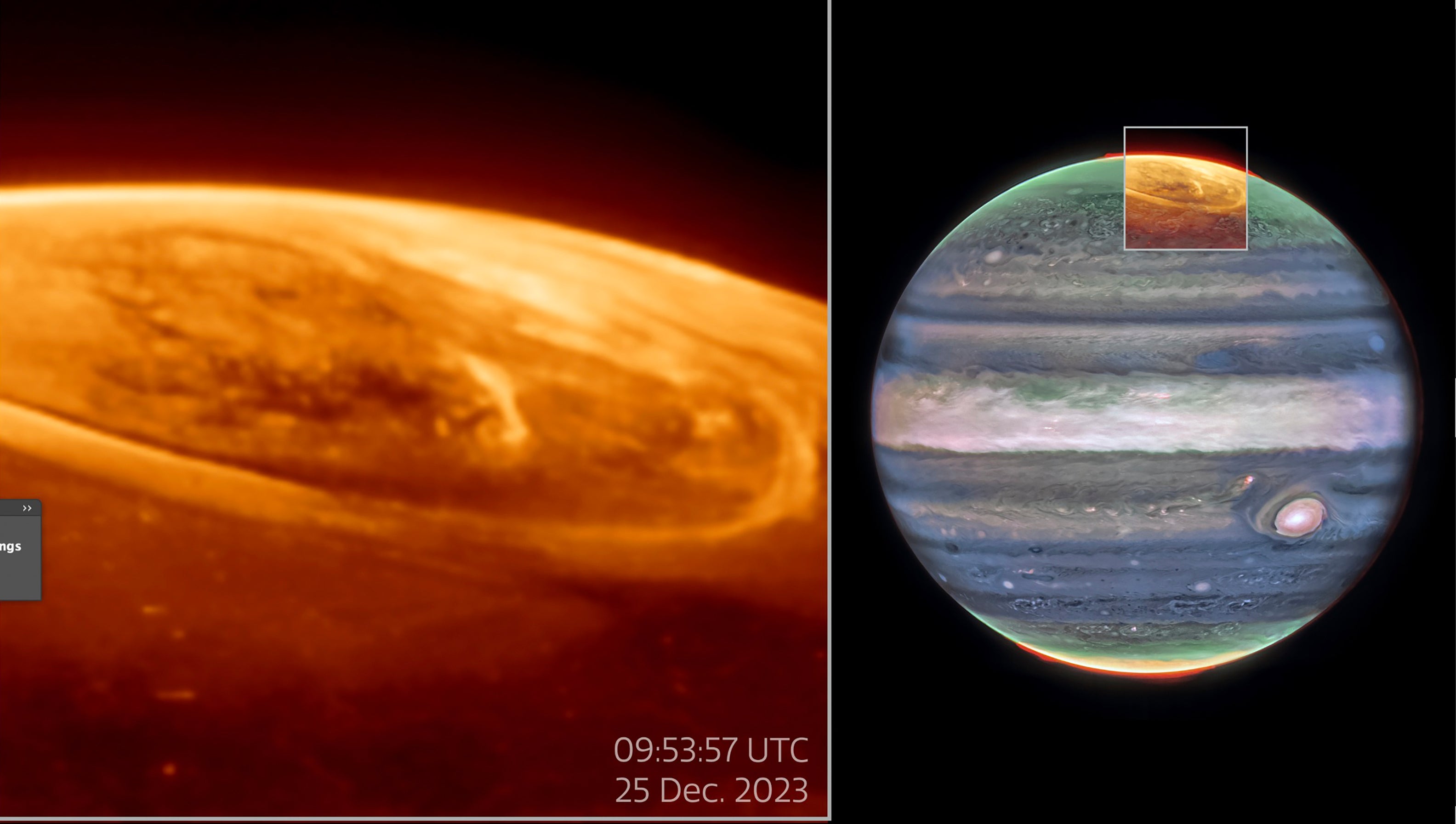 The auroras glow hundreds of times brighter than those seen on Earth