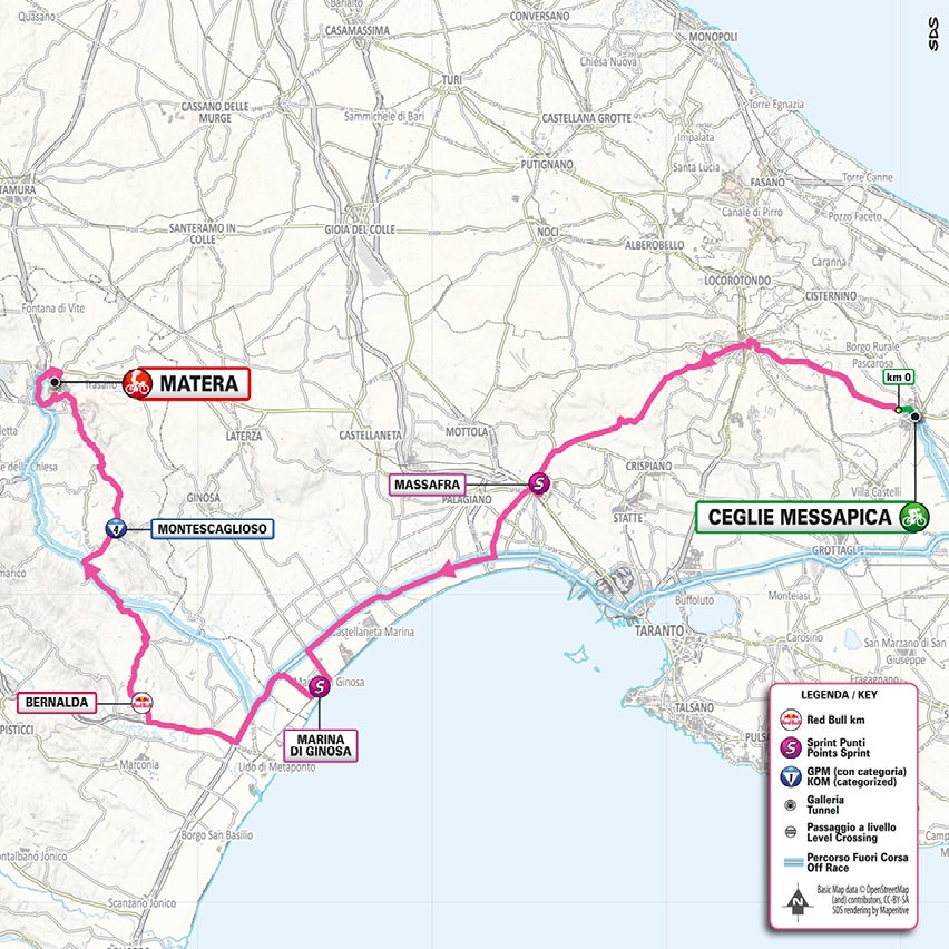 D'E Italia Giro - stage map five