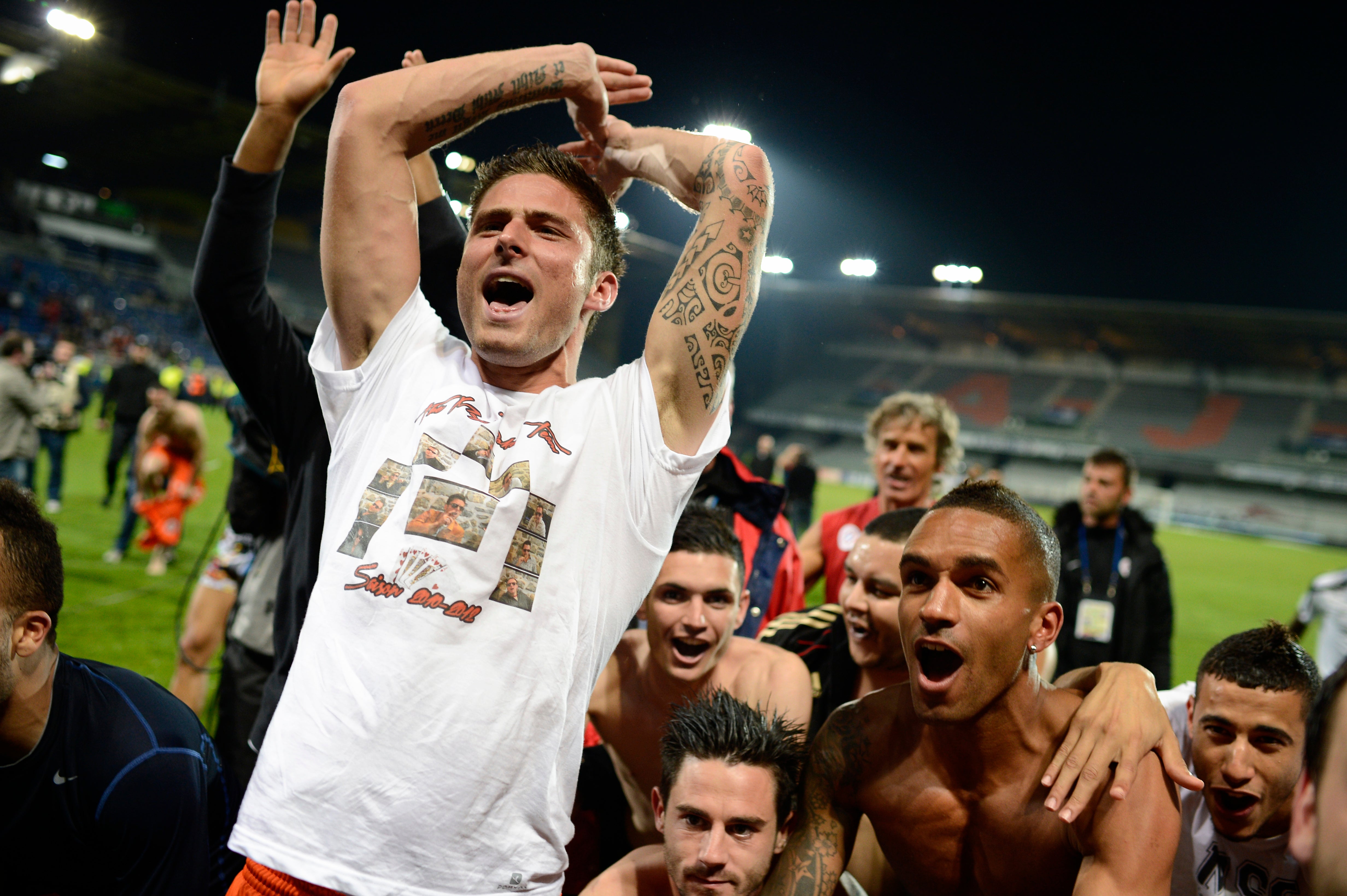 Olivier Giroud was rocket fuel behind the filling of Montpellier's title