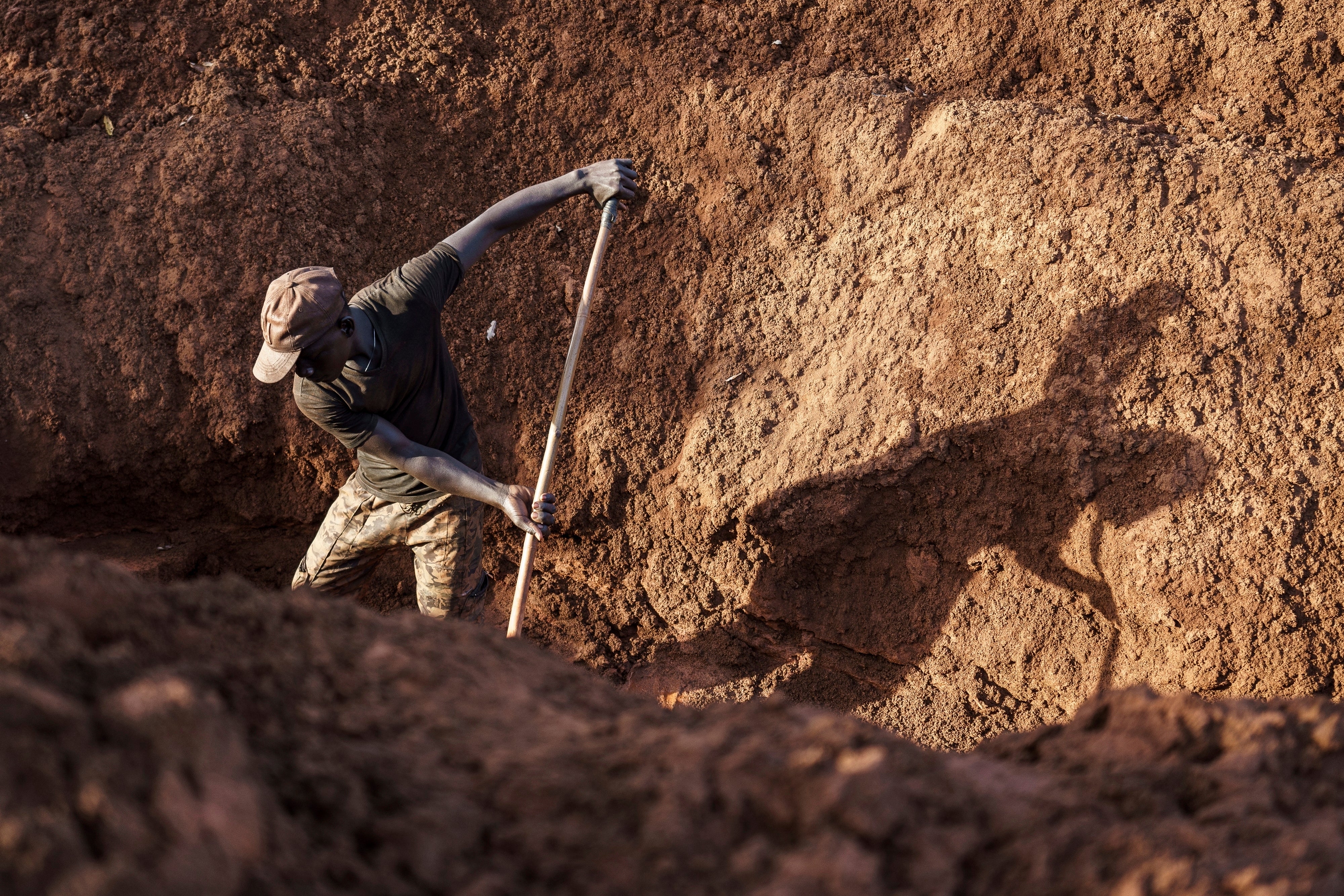 <p>File. A gold miner works in the Kedougou region of Senegal</p>