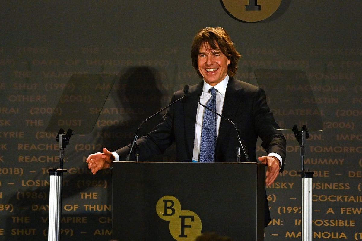 Watch: Tom Cruise welcomes ‘extraordinary’ BFI award for contribution to UK film industry