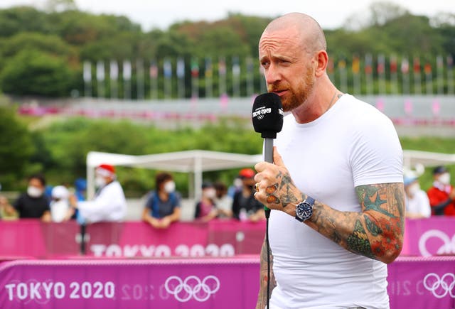 <p>Bradley Wiggins during coverage of the Tokyo 2020 Olympic Games</p>