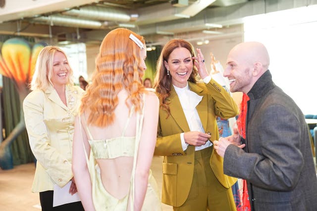 <p>The Princess of Wales presented a fashion award to Patrick McDowell</p>