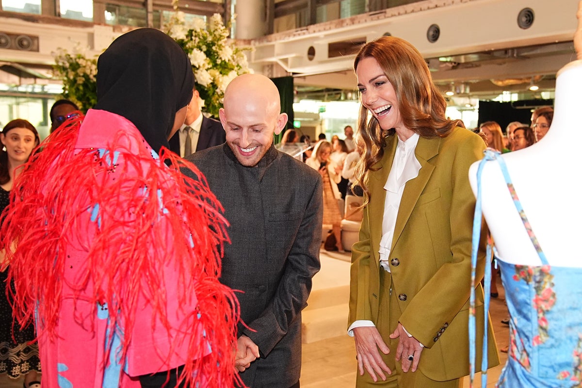 Kate Middleton Presents Fashion Award to Patrick McDowell