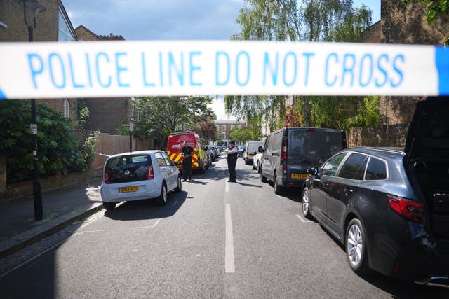 A police cordon is seen in Kentish Town, north London. Police are investigating a fire at Sir Keir Starmer’s house in north London. Picture date: Monday May 12, 2025.