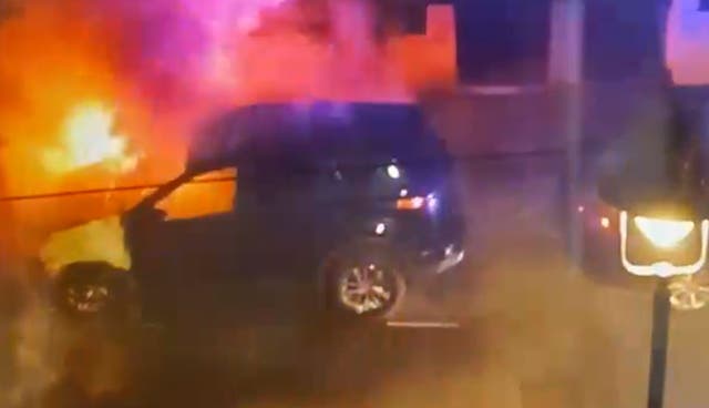 <p>Emergency services were called to blazes at the doors of two homes in north London within 24 hours of each other</p>