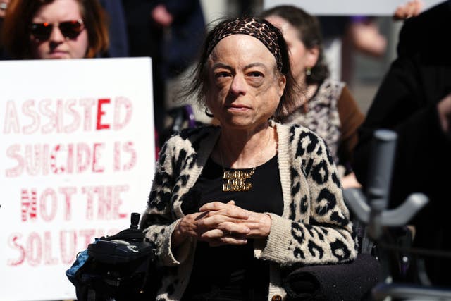 The actress joined a rally outside Holyrood ahead of the vote (Andrew Milligan/PA)