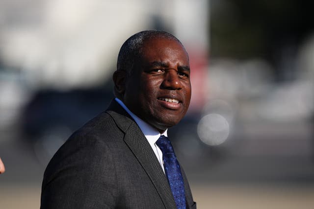 <p>David Lammy called the escalation in Gaza “morally unjustifiable” (Aaron Chown/PA)</p>