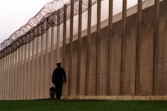 A patrol outside Wakefield Prison, Yorkshire (PA)
