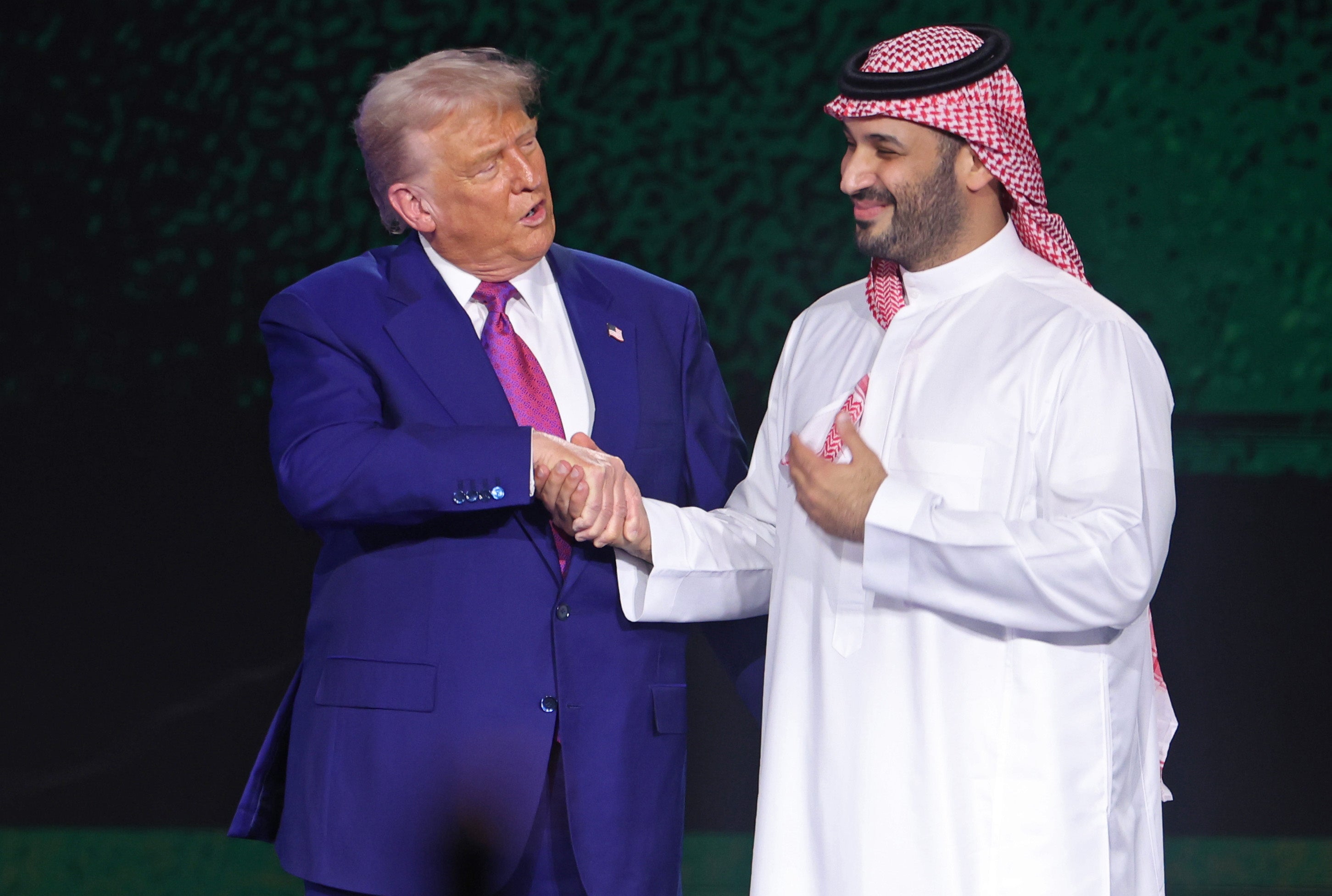Donald Trump with Saudi Crown Prince Mohammed bin Salman