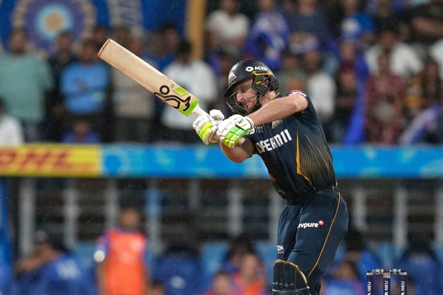 Jos Buttler is expected to return from the delayed IPL in time for England’s ODI series (Rajanish Kakade/AP)