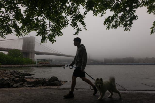 <p>An atmospheric river storm is leading to a stickier week for East Coast cities. Much of the eastern U.S. will see dew points rise this month, making the climate uncomfortable and unsafe</p>