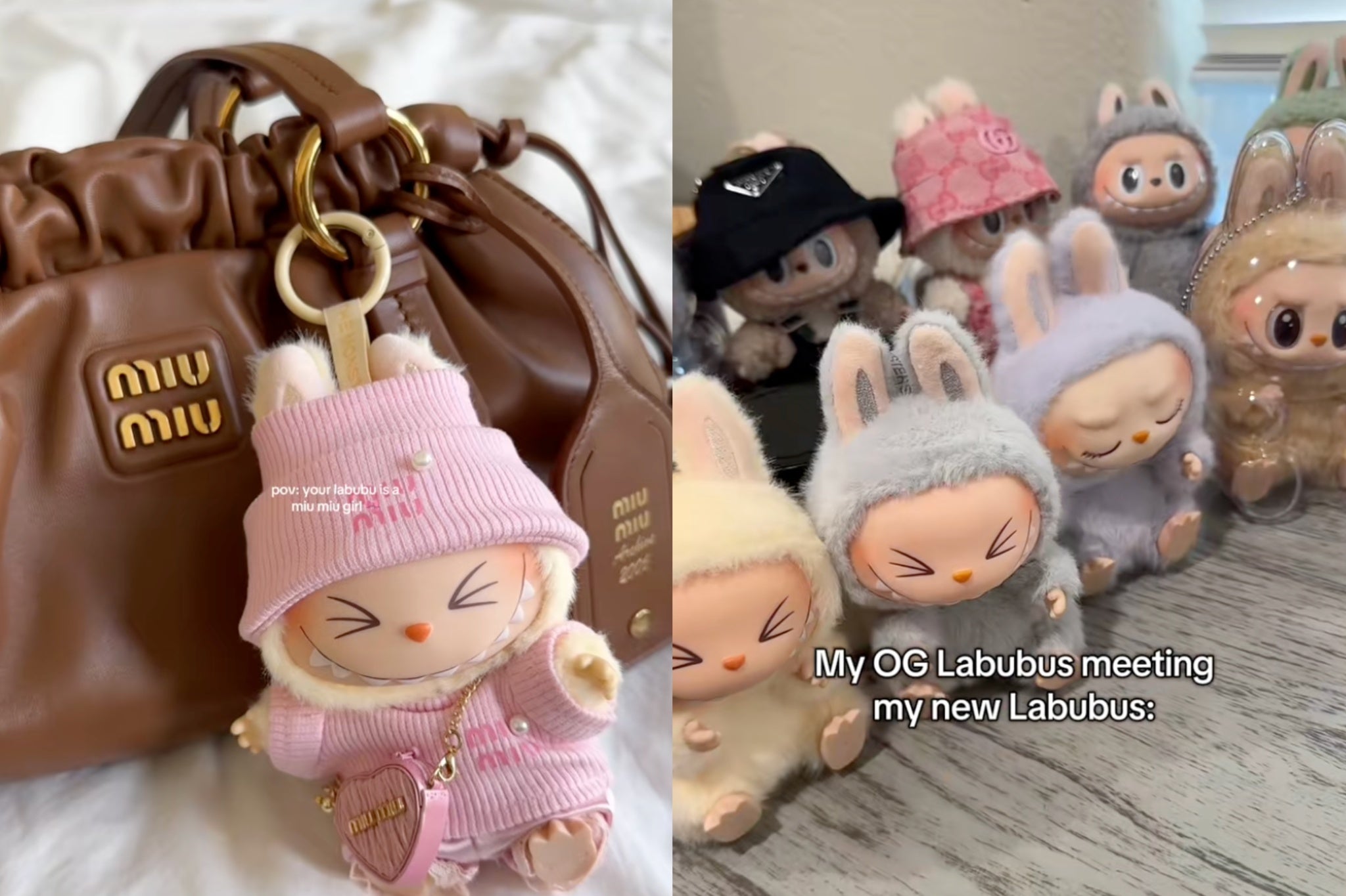 TikTok users are attaching Labubus to their luxury handbangs