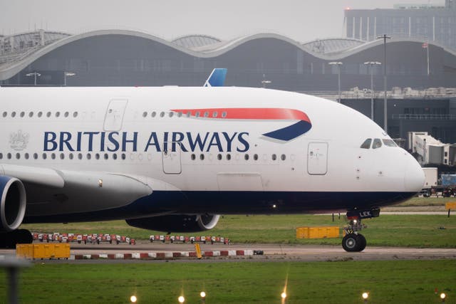 <p>A British Airways plane at Heathrow</p>