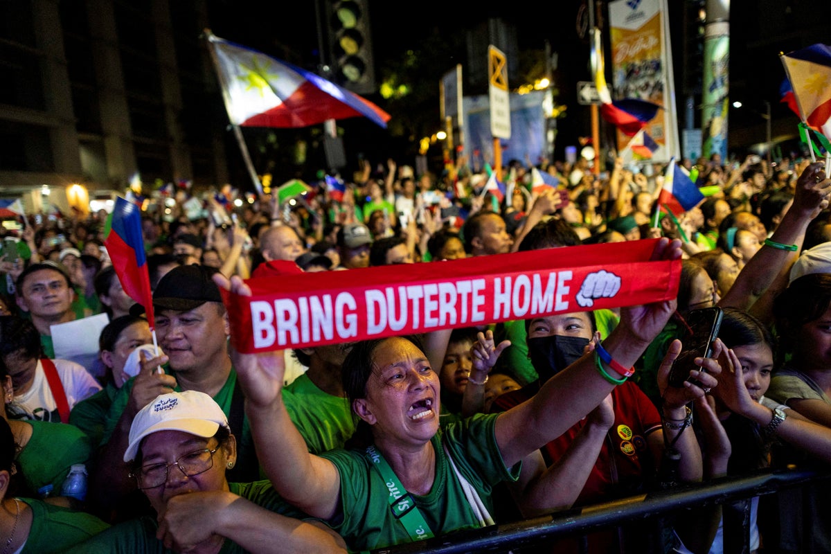 Rodrigo Duterte wins mayoral seat from Hague prison cell in Philippines elections