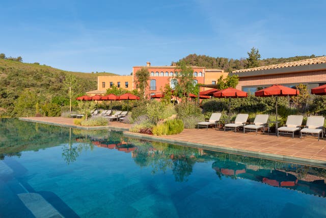 <p>Pool and facade of the Gran Hotel Mas d’en Bruno in Spain</p>