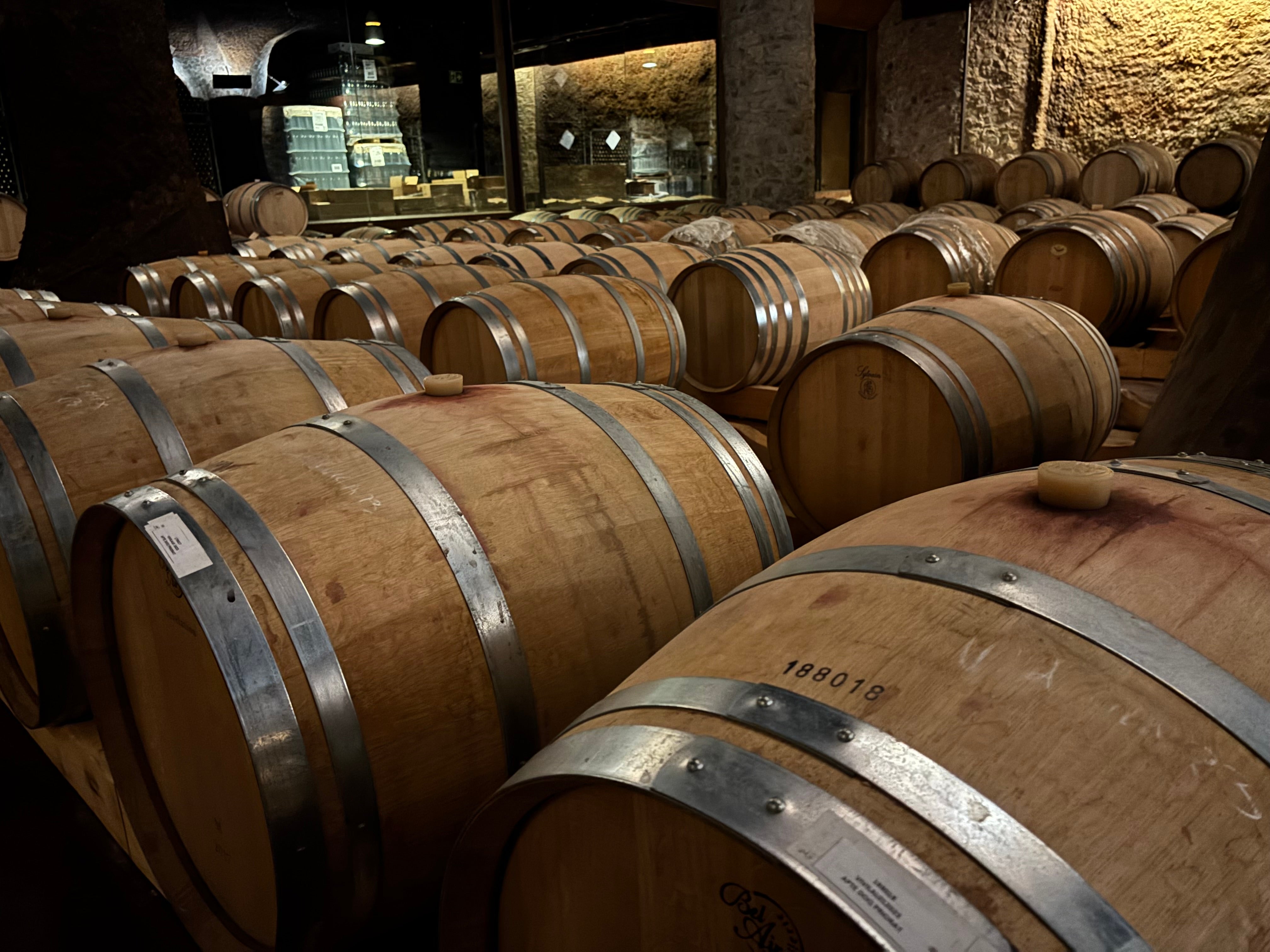 The barrel room at the Perinet Winery in the Priorat region of Spain. (Rebecca Black/PA)
