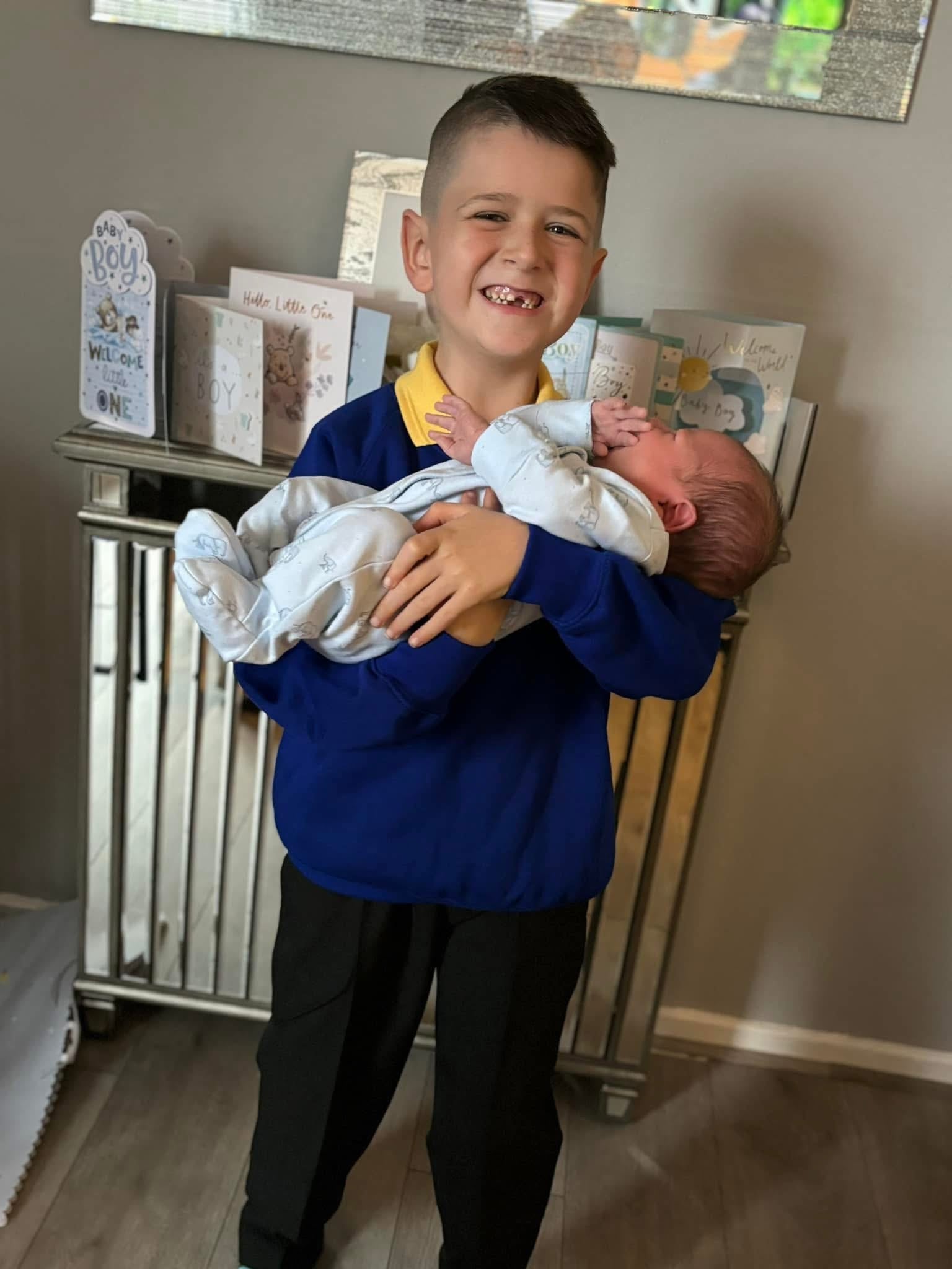Archie York with his brother, Finley