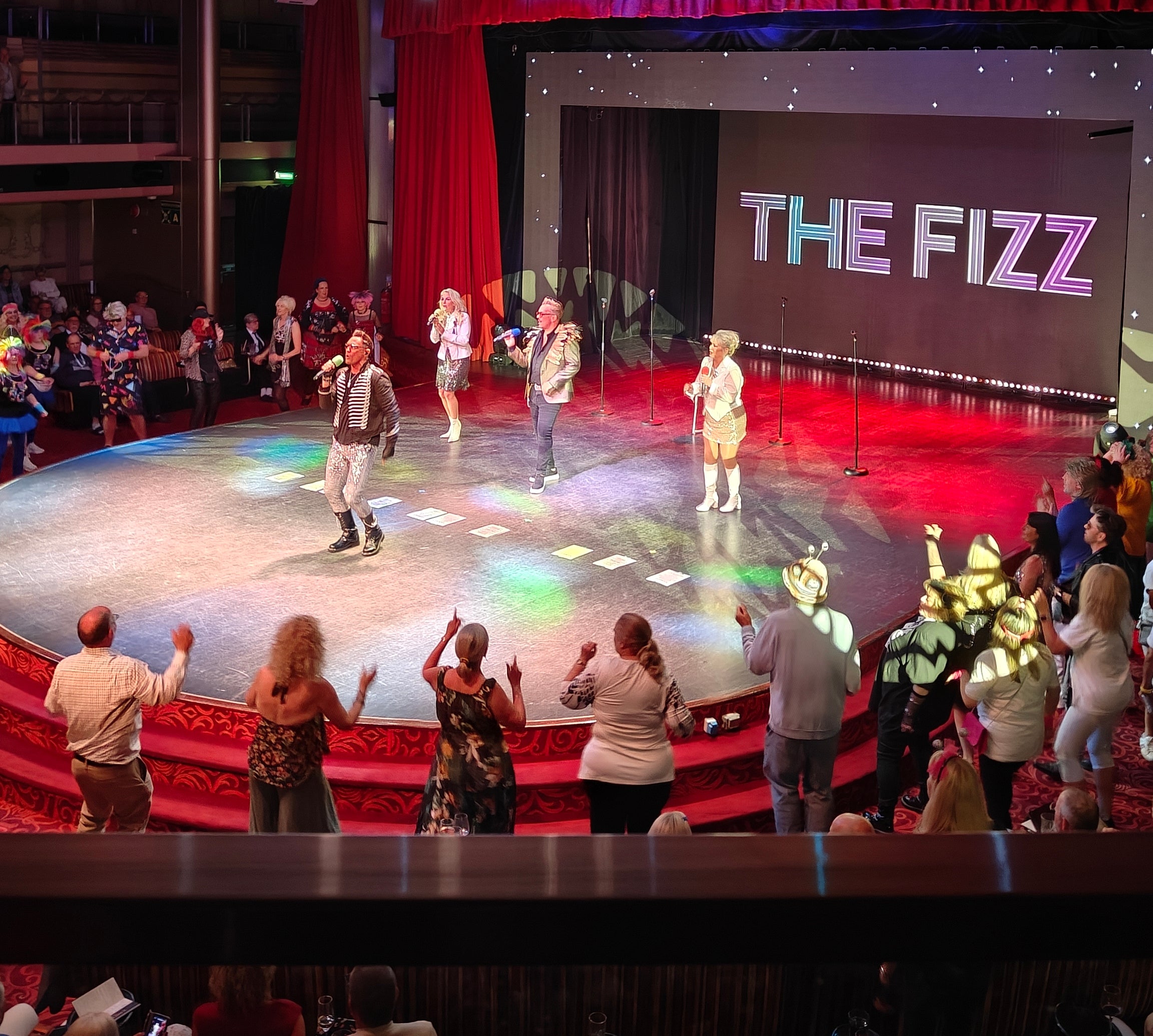 The Fizz perform aboard Ambassador's Back to the 1980s cruise