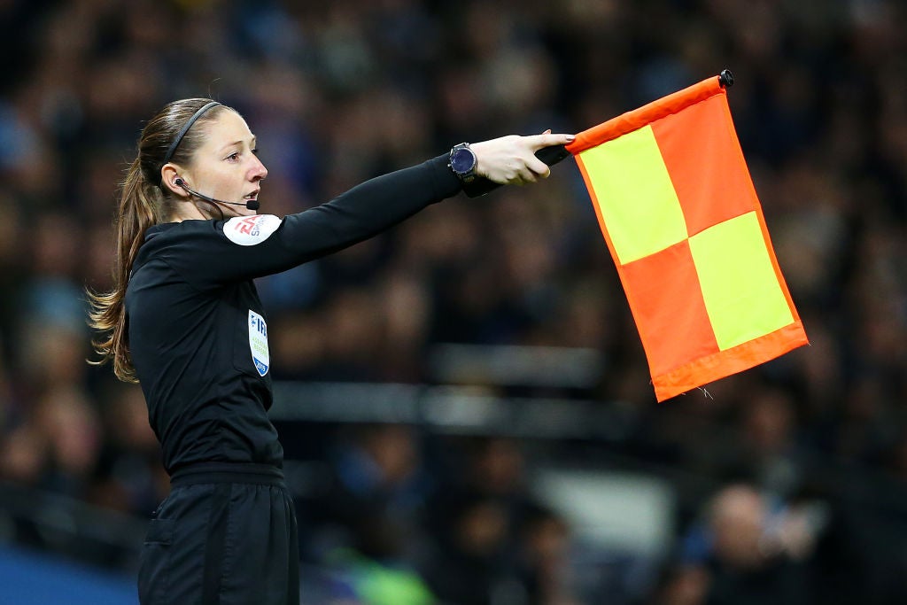 Sian Massey-Ellis abided by the rulebook and kept her flag down, allowing a phase of play that left Awoniyi seriously injured