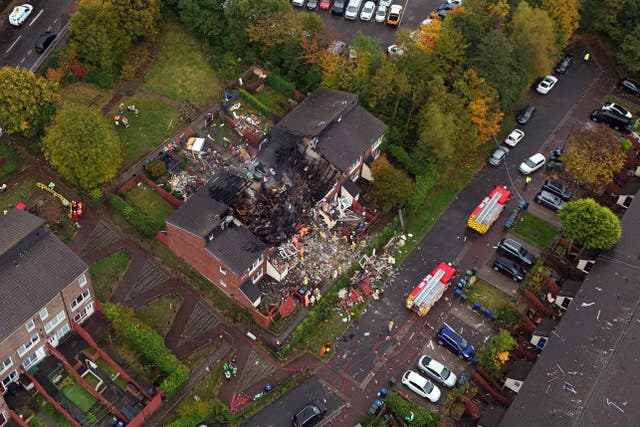 Violet Close in Benwell, Newcastle-Upon-Tyne, was devastated in the explosion (PA)