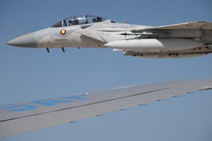 Trump’s Qatar visit off to flying start with military jet escort