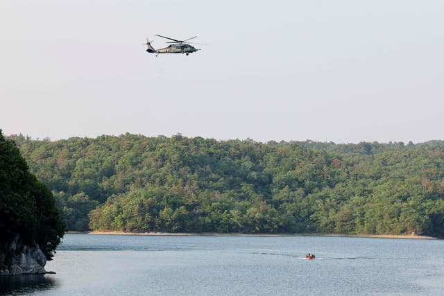 <p>Lake Iruka, where a Japan Air Self-Defense Force training plane T-4 crashed, in Inuyama City, Aichi Prefecture on May 14, 2025</p>