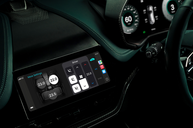 <p>CarPlay Ultra is fully integrated into the car’s software, so it can display critical driver info like the speedometer and fuel gauge, as well as control car functions</p>