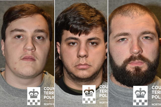 <p>Brogan Stewart, Marco Pitzettu and Christopher Ringrose were each found guilty on Wednesday</p>