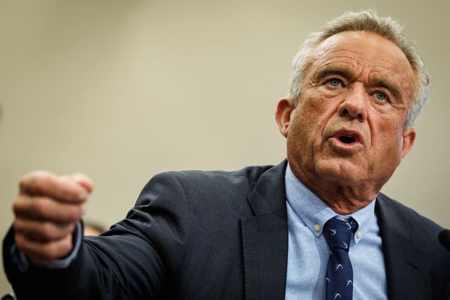 <p>US Secretary of Health and Human Services Robert F. Kennedy Jr. testifies before the House Appropriations Committee in the Rayburn House Office Building</p>